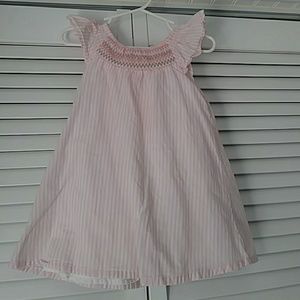 Pink and white striped sundress